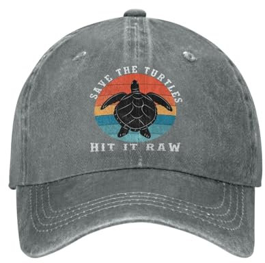 KWQDOZF Save The Turtles Hit It Raw Hut für Herren