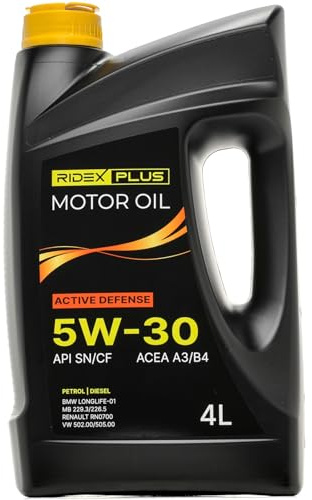 RIDEX PLUS Active Defense 5W-30 Motoröl, Vollsynthetiköl Motorenöl ACEA A3/B4, 4L