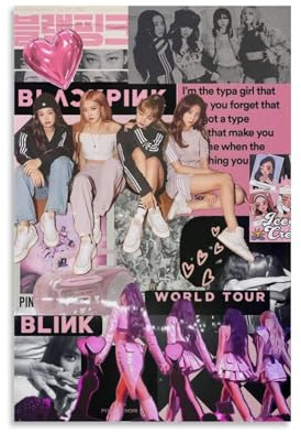 Blackp-ink Poster, Musikband, Vintage-Kpop-Gruppe, Poster, für Zimmer, ästhetische Leinwand, Wandkunst, Schlafzimmerdekoration, 30 x 45 cm