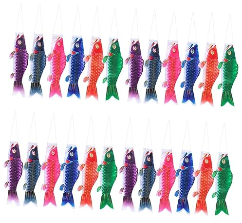 4 Ensembles Décoration De Drapeaux De Carpe Japonaise Accessoire Suspendu Pour Festivals Décorations Intérieures Extérieures 6 Pièces * 4