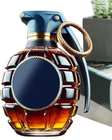 Botella decantadora de whisky, recipiente de licor de vidrio a prueba de fugas, regalo de exhibición, ovalado, para hombres, marido, padre, novio o colección para el hogar, ocasiones festivas como