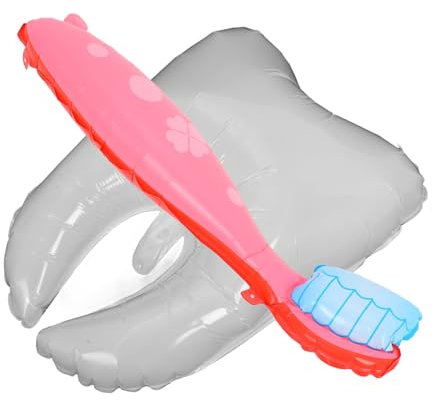 FRCOLOR 2 Stück Zahnballons aus Aluminiumfolie für Babyparty Zahnthema Partydekoration Robuste und Vielseitige Folienballons für Erste Zahnfeiern