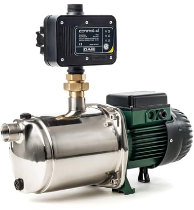 DAB JetInox 132 M + DAB Control-D Hauswasserautomat - 4800 L/Std. - Förderhöhe 48 m - Rostfreier Stahl - Automatische Ein- / Ausschaltung
