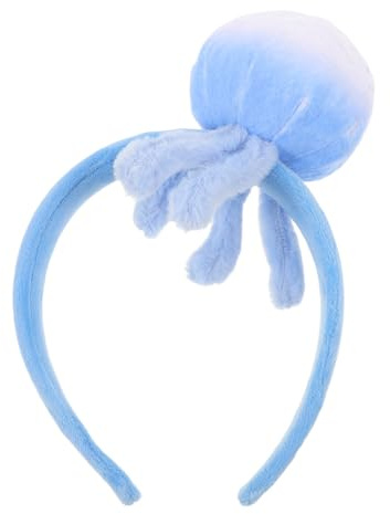 PENIKOKO Quallen Stirnband Plüsch Meerestier-Kopfbedeckung Ozean Tier Haarreif Für Sommerparty Halloween Cosplay Kostüm Party Erwachsene Kinder Komfortabel Verstellbar