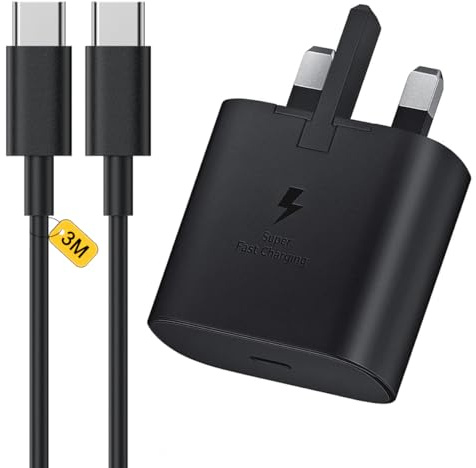 Samsung Phone Charger,3M Long USB C to C Fast Charging Cable and Plug Charge with Type USBC Lead for Galaxy S26 S25 S24 S23 S22 S21 S20 A26 A36 A56 A55 A54 A53 A35 A34 A33 A32 A25 A50 A52 A70 A71 A16