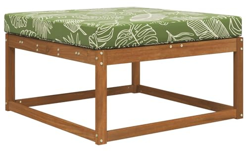 vidaXL Sofakissen für draußen Blattdesign 80 x 80 x 8 cm Polyester