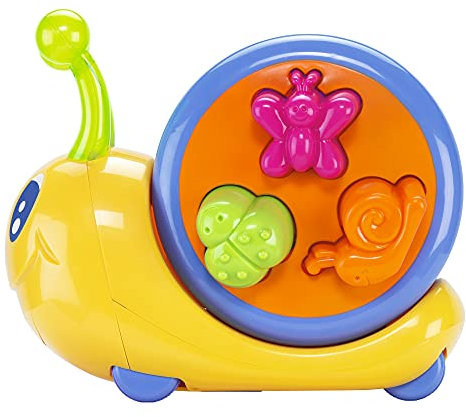 Molto 6005 - Ziehspielzeug Schnecke mit Licht und Musik in orange/lila