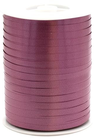 Geschenkband Ringelband 5mm x 500m wasserfest - 30 FARBEN in 5/10/19/31/50mm - Dekoband aus Kunststoff - Polyband zum Anbinden von Luftballons - Schleifenband zum Basteln - Beere