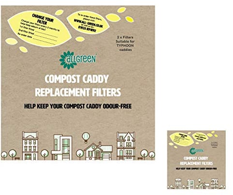 Compost Caddy Spare Filters - Suitable for the Typhoon Vintage, Hudson & Henrik caddies - (2x 2pk - Total 4 filters)