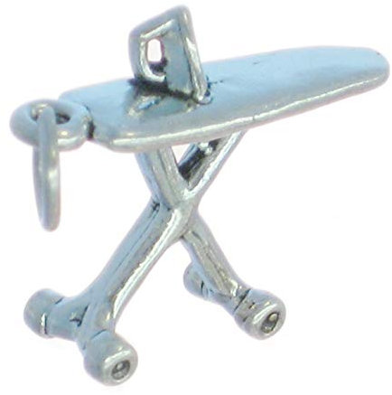 Iron Ironing Board sterlng silver charm .925 x1 Domestic Goddess charms