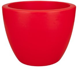 Elho 8873073918600 Pure Soft Round Wheels 40 Blumentopf, Rot