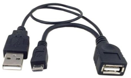 SYSTEM-S 2 in 1 Cavo OTG Host Mirco USB Host Cavo Dati 30 cm per Samsung Galaxy Tab 2, P5110, CH @ T 357 S Duos Y