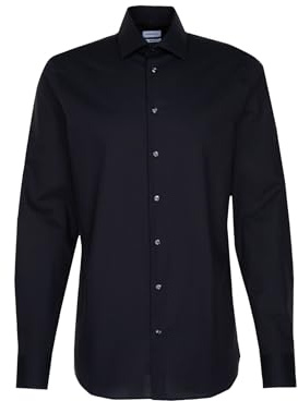 Seidensticker Herren Shaped Bügelfrei Kent Extra Langer Arm Clothing, Schwarz (Schwarz), 41 EU