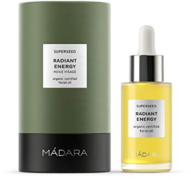 MADARA Organic Skin Care Superseed Radiant Energy Beauty Oil – 30ml | Revitalizing Blend of 9 Dry Oils for Glowing, Hydrated Skin