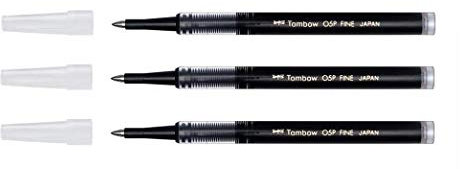 Tombow Objekt 3 Minen für Kugelschreiber, 0,5 mm, Schwarz