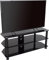 AVF Black Glass TV Stand - Glass and Metal Leg TV Unit Floorstand with Cable Management, 114cm Wide, For TVs Up to 55 & 45kg (Black)