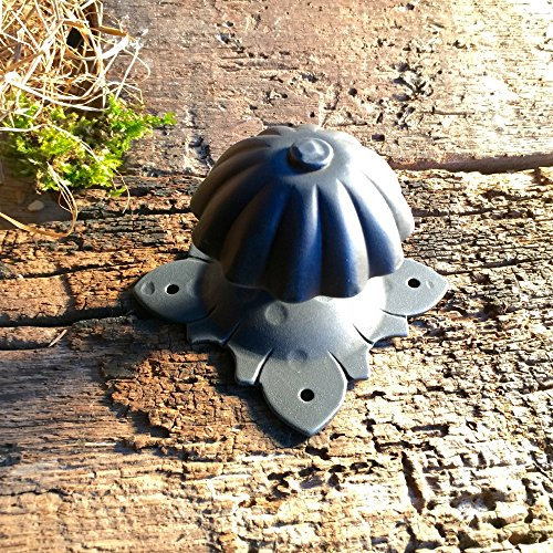 Antikas - Stossknopf mit Rosette f. Haustür, historische Türbeschläge, Knauf Denkmalpflege