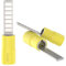 AUPROTEC 100x Flachstiftstecker 4 mm² - 6 mm² gelb Stiftabmessung 4,5 x 18 mm teilisolierte PVC Flachstiftkabelschuhe Flache Bauform DBV Kabel-Verbinder aus Kupfer verzinnt