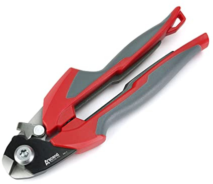 Ascend Tools 7 inch Wire Rope & Electrical Cable Cutter, Induction Hardened Blades, No Frayed Cuts