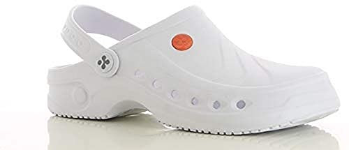 Safety Jogger Clogs für Damen – Leichter Sicherheitsschuh für Herren, ideal für Krankenhaus, Küche oder Garten, rutschfest und stoßdämpfend, Theaterschuh, UK 4/5 EU 37/38, Sonic White, 4/5 UK