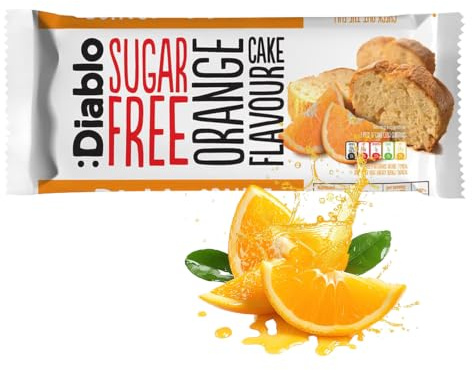 Diablo Orange Flavour Cake | zuckerfrei | gesüßt mit Maltitol | Diabetikerkorb erhältlich – perfekt zum Verschenken | Halal & Koscher zugelassen | 1 Packung 200 g (1 Stück)