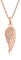 starchenie Angel Wing Necklace Earrings for Women 925 Sterling Silver Rose Gold Plated Cubic Zirconia