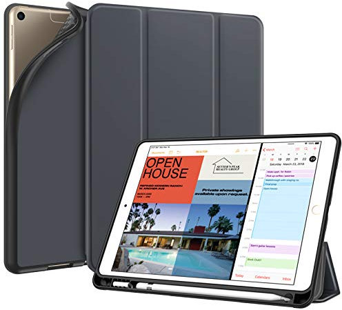 Fintie Hülle für iPad Air 10.5 2019 (3. Generation) / iPad Pro 10.5 2017 - SlimShell Superleicht Soft TPU Rückseite Abdeckung Schutzhülle mit Pencil Halter, Auto Sleep/Wake, Himmelgrau