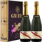 Cava Brut Nature Gaudir - Estuche Regalo Gourmet - Edición Limitada Homenaje a Barcelona - Pack de Cava Premium para Regalar - Producto Vegano - 2 Botellas x 750 ml