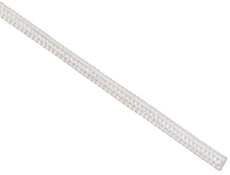 sourcing map Gaine Isolation Tresse 9.8Pied-1mm Haute Température Fibre Verre Manchon Blanc