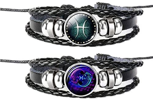 12 Constellation Bracelet,leo zodiac bracelet scorpio bracelet libra bracelets sagittarius bracelet virgo bracelet pisces bracelet cancer zodiac bracelet zodiac sign bracelet for women men (Pisces)