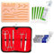 Finetoknow Kit suture all-inclusive strumenti per l'addestramento alla sutura per lo sviluppo e il perfezionamento delle tecniche di sutura Ausili didattici Attrezzature（Solo per scopi educativi）