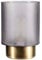 Pauleen 48133 Pure Glamour mobile Tischleuchte Glas Tischlampe Timerfunktion 6H Batterie Glaslampe ohne Kabel Rauchglas Grau Glas/Metall