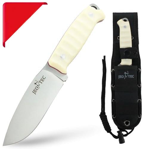 JEO-TEC Nº3 Coltello da Sopravvivenza Campeggio Caccia Outdoor Bushcraft - MOVA 58 - Guaina in Cordura - Fatto a Mano in Spagna