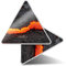 2 x Triangle Stickers 10cm - Volcano Red Hot Lava Geology Laptop Tablet Luggage Scrapbook #46408