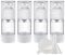 ZEOABSY 4 Pieces 20 ml Vacuum Airless Spray Bottle & 1PCS Funnel, 20ml Plastic Empty Travel Bottles Atomisers Fine Mist Spray Bottles Cosmetic Perfume Spray Bottle Container - No Tube Needed