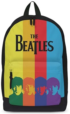 Rocksax The Beatles Backpack - Hard Days Night, Unisex Rucksack, Black,