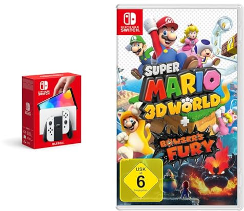 Nintendo Switch (OLED-Modell) Weiss + Super Mario 3D World + Bowser's Fury - [Nintendo Switch]