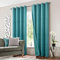 always4u 100% Blickdicht Vorhang Gardinen mit Muster Verdunkelung Ösenvorhang Kältschutz Thermogardinen Wärmeisolierend für Schlafzimmer Wohnzimmer, 245x140cm, Türkis, 2er Set