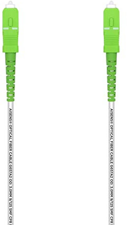 AISENS A152-0501 Cable fibra óptica latiguillo G657A2 3.0 9/125 SMF simplex Dca LSZH, SC/APC-SC/APC, 30m