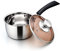 Cacerola de 1 cuarto con tapa, olla pequeña de acero inoxidable E-far con tapa de vidrio para cocinar, fácil de limpiar y libre de óxido, apta para lavavajillas