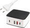FeinTech NLG00165 USB Ladegerät Mehrfach 4 Port 65W (45W + 20W) Netzteil mit 2X USB-C PD PPS und 2X USB-A QC 3.0 PowerDelivery Ladestation für Laptop MacBook Tablet iPad Handy iPhone