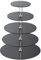 Ulifeme Cupcake Stand, 5 Livelli Alzata per Cupcakes, Buffet, Nuziali, Focaccina, Supporto per Compleanno e Partito, Acrilico Spessore 4mm e Bordo Liscio, Diametro Nero Rotondo 14''/12''/10''/8''/6''