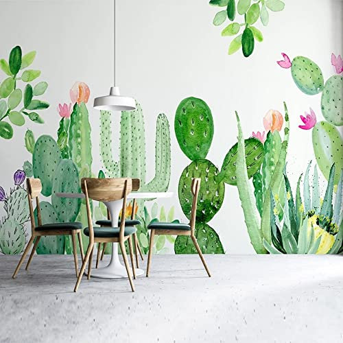 XTSWallpaper Grün Pflanze Kaktus 200X100Cm Selbstklebendes Wandbild 3D Wandtattoo Wandsticker Schlafzimmer Wanddeko Wandaufkleber Wohnzimmer Tapete Wasserdichtes Pvc Wandbild Hintergrund