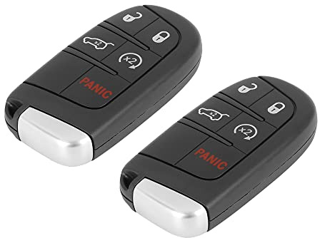 X AUTOHAUX 2 custodie di ricambio per chiave telecomando auto Keyless Entry per Jeep Grand Cherokee 2014-2020 Compass 2017 Renegade 2016-2018 M3N-40821302