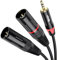 Veetop Xlr Kabel 2m Xlr Mikrofon Kabel Dual Xlr Kabel 3 Pin, Dmx Kabel Mikrofon Mini Xlr Klinke auf Xlr Male Cable Microphone, Xlr auf Klinke Mikrofonkabel Männlich Verlängerung