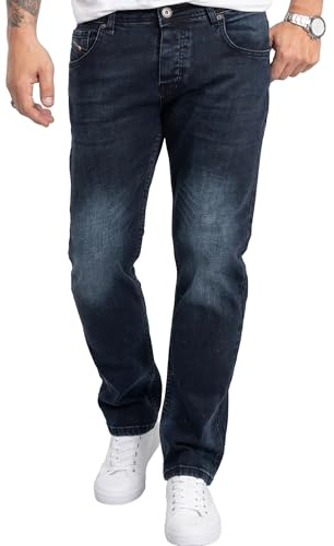 Rock Creek Jeans Herren Hose Regular Fit Gerades Bein Denim M31 | Klassische Herrenjeans mit geradem Schnitt, lange Jeanshose und Herrenhose für Alltag, Freizeit, Büro und Casual-Looks