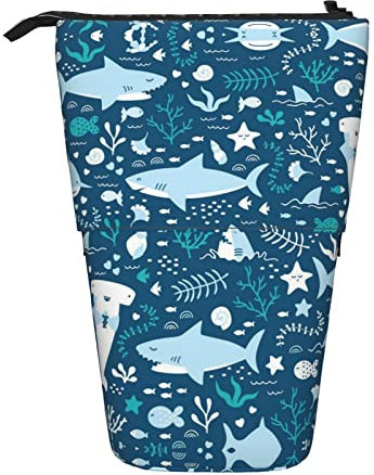 MOLIAE Federmäppchen, Stifteetui, Motiv Fisch, Blau, Niedlicher blauer Fisch, Einheitsgröße