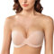 MELENECA Women’s Heavy Padded Convertible Multiway Underwire Push Up Strapless Bra Beige 34C