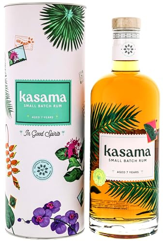 Kasama I Small Batch Rum 7 Years I 700 ml Flasche I 40% Volume I Charismatischer Small Batch Rum in einer schönen Geschenkbox