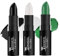 Juego de pintura facial negra con 3 palos de pintura facial, béisbol y Softbol de fútbol Eye Black stick, payaso con esqueleto de Halloween maquillaje y pintura facial impermeable (Negro+blanco+verde)
